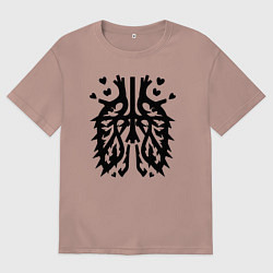 Футболка оверсайз мужская Легкие любви с шипами, цвет: пыльно-розовый