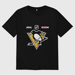 Мужская футболка оверсайз Питтсбург Пингвинз - НХЛ команда