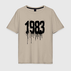 Мужская футболка оверсайз 1983 год в стиле граффити