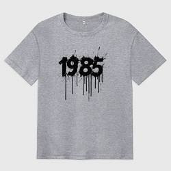 Футболка оверсайз мужская 1985 год в стиле граффити, цвет: меланж