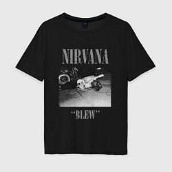 Футболка оверсайз мужская Nirvana blew, цвет: черный