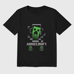 Мужская футболка оверсайз Minecraft крипер