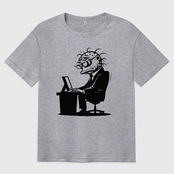 Мужская футболка оверсайз Офисный планктон как есть