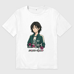 Мужская футболка оверсайз Игрок 067 в аниме стиле