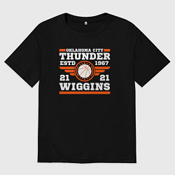 Футболка оверсайз мужская Oklahoma - Aaron Wiggins, цвет: черный