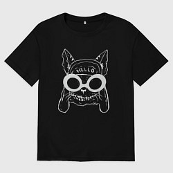 Футболка оверсайз мужская Hello Nirvana, цвет: черный