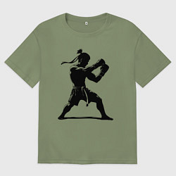 Мужская футболка оверсайз Тайский боксер