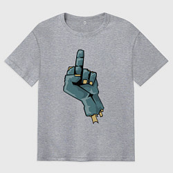 Мужская футболка оверсайз Zombie fuck