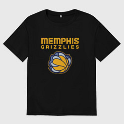 Футболка оверсайз мужская Мемфис Гриззлис, цвет: черный
