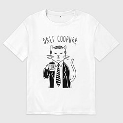Футболка оверсайз мужская Dale Coopurr, цвет: белый