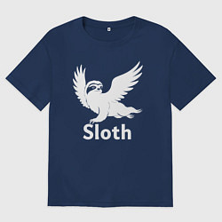 Мужская футболка оверсайз Летящий ленивец