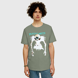 Футболка оверсайз мужская Death note Ryuk - галлюцинации, цвет: авокадо — фото 2