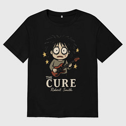 Футболка оверсайз мужская The Cure рок группа, цвет: черный