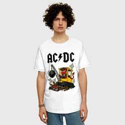 Футболка оверсайз мужская ACDC Ballbreaker World Tour, цвет: белый — фото 2
