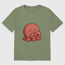 Футболка оверсайз мужская Такопи, цвет: авокадо