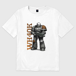 Мужская футболка оверсайз Стальной космический десантник