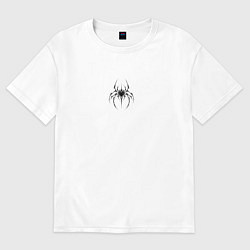 Футболка оверсайз мужская Spider - паук, цвет: белый