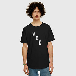 Футболка оверсайз мужская Мск, цвет: черный — фото 2