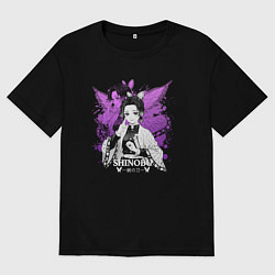Футболка оверсайз мужская Шинобу кочо - y2k, цвет: черный