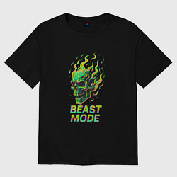 Футболка оверсайз мужская Режим зверя, цвет: черный