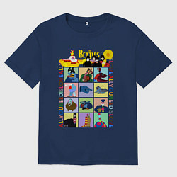 Мужская футболка оверсайз The Beatles Yellow Submarine