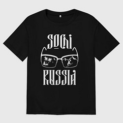 Футболка оверсайз мужская Курорт Сочи темные ночи, цвет: черный