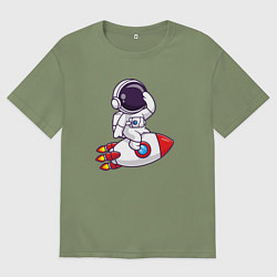 Футболка оверсайз мужская Rocket man, цвет: авокадо