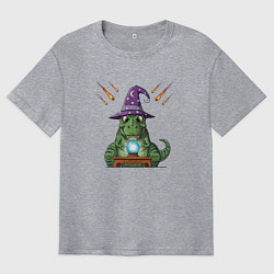 Мужская футболка оверсайз Динозавр предсказатель