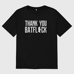 Футболка оверсайз мужская Thank you Batfleck, цвет: черный