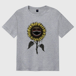 Мужская футболка оверсайз Подсолнечник - монстр