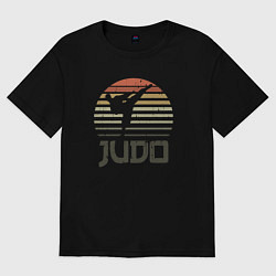 Футболка оверсайз мужская Judo fighter, цвет: черный