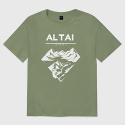 Мужская футболка оверсайз Алтайский край горы