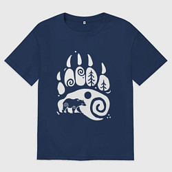 Мужская футболка оверсайз Bear paw