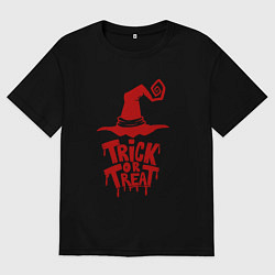 Мужская футболка оверсайз Хэллоуин - надпись кошелек или жизнь