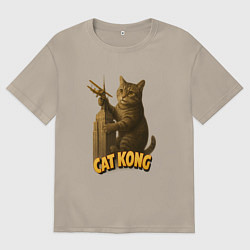 Футболка оверсайз мужская Cat Cong, цвет: миндальный