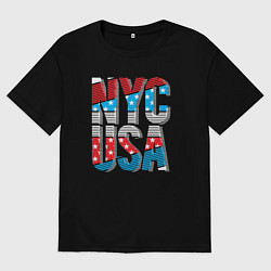 Мужская футболка оверсайз NYC - USA