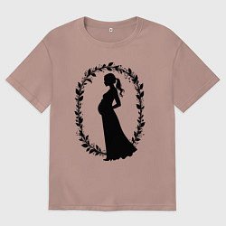 Мужская футболка оверсайз Беременная грация