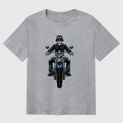 Футболка оверсайз мужская Skeletor racer, цвет: меланж