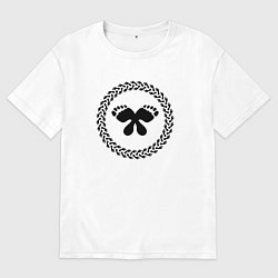 Мужская футболка оверсайз Круговой орнамент из следов