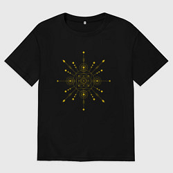 Мужская футболка оверсайз Сакральная геометрия