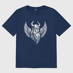 Мужская футболка оверсайз Крылатый викинг