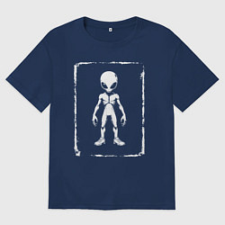 Мужская футболка оверсайз Силуэт пришельца