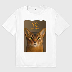 Футболка оверсайз мужская Im an Abyssinian, цвет: белый
