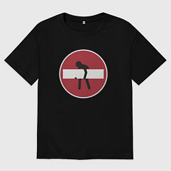 Футболка оверсайз мужская Разрешить въезд, цвет: черный