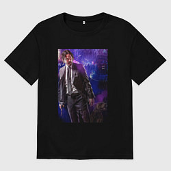 Футболка оверсайз мужская Джон Уик - Киану Ривз, цвет: черный