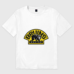 Футболка оверсайз мужская HC Boston Bruins Label, цвет: белый