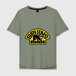 Футболка оверсайз мужская HC Boston Bruins Label, цвет: авокадо
