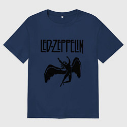 Футболка оверсайз мужская Led Zeppelin, цвет: тёмно-синий