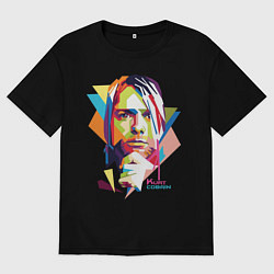 Мужская футболка оверсайз Kurt Cobain: Colors