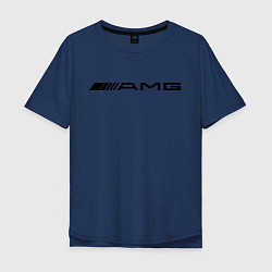 Футболка оверсайз мужская AMG, цвет: тёмно-синий